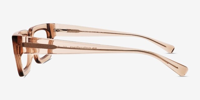 Vespera Brun AcétateMontures de lunettes de vue d'EyeBuyDirect, Vue de Côté