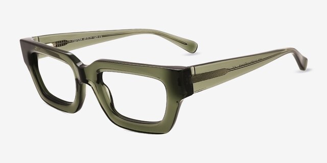 Vespera Green AcetateEyeglass Frames from EyeBuyDirect, Angle View