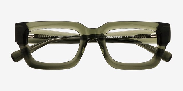 Vespera Green AcetateEyeglass Frames from EyeBuyDirect, Closed View