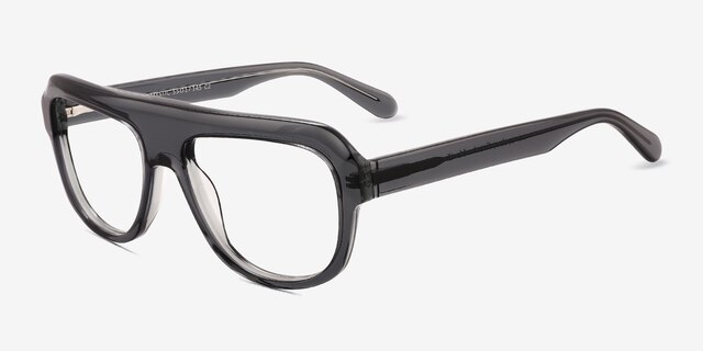 Mystic Gray AcetateEyeglass Frames from EyeBuyDirect, Angle View