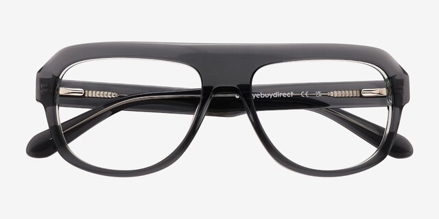 Mystic Gray AcetateEyeglass Frames from EyeBuyDirect, Closed View