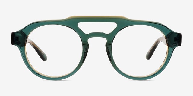 Reverie Green AcetateEyeglass Frames from EyeBuyDirect, Front View