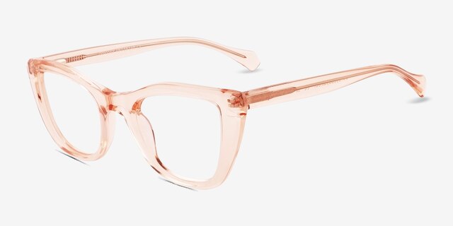 Odyssey Pink AcetateEyeglass Frames from EyeBuyDirect, Angle View