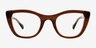 Odyssey Brun AcétateMontures de lunettes de vue d'EyeBuyDirect, Vue de Face