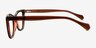 Odyssey Brun AcétateMontures de lunettes de vue d'EyeBuyDirect, Vue de Côté