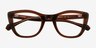 Odyssey Brun AcétateMontures de lunettes de vue d'EyeBuyDirect, Vue Rapprochée