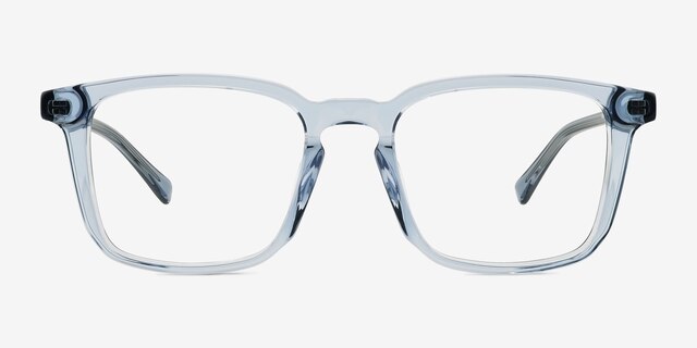 Astera Bleu AcétateMontures de lunettes de vue d'EyeBuyDirect, Vue de Face