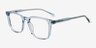 Astera Bleu AcétateMontures de lunettes de vue d'EyeBuyDirect, Vue d'Angle