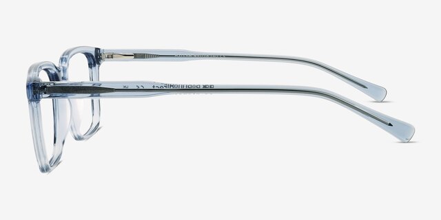 Astera Bleu AcétateMontures de lunettes de vue d'EyeBuyDirect, Vue de Côté