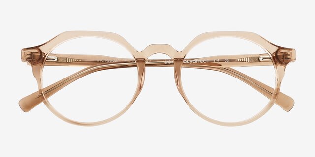 Monarda Champagne AcétateMontures de lunettes de vue d'EyeBuyDirect, Vue Rapprochée