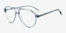 Verbena Blue AcetateEyeglass Frames from EyeBuyDirect, Angle View