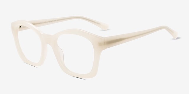 Aronia Cream AcetateEyeglass Frames from EyeBuyDirect, Angle View
