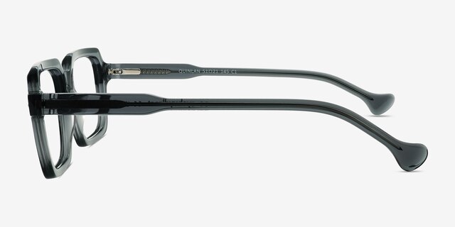 Quinlan Gris AcétateMontures de lunettes de vue d'EyeBuyDirect, Vue de Côté
