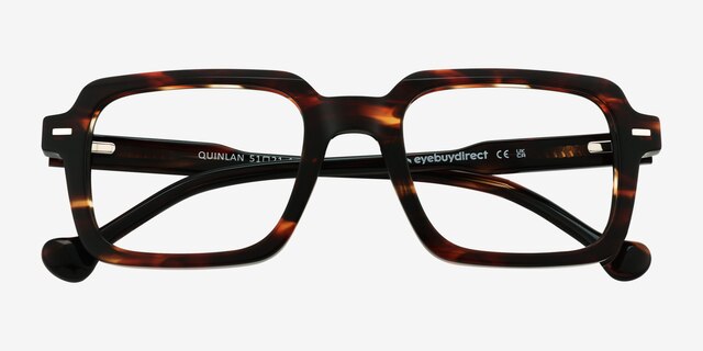 Quinlan Tortoise AcetateEyeglass Frames from EyeBuyDirect, Closed View