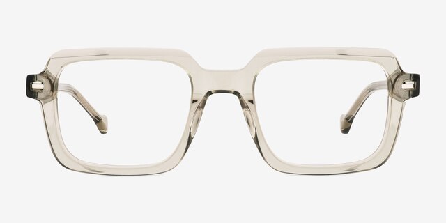 Quinlan Vert AcétateMontures de lunettes de vue d'EyeBuyDirect, Vue de Face