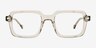 Quinlan Vert AcétateMontures de lunettes de vue d'EyeBuyDirect, Vue de Face
