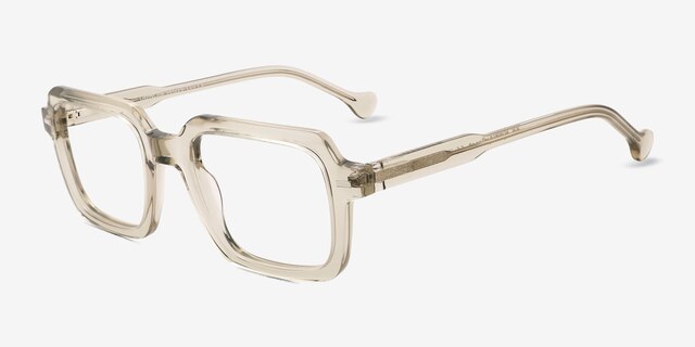 Quinlan Vert AcétateMontures de lunettes de vue d'EyeBuyDirect, Vue d'Angle