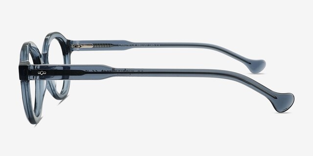 Chadwick Blue AcetateEyeglass Frames from EyeBuyDirect, Side View