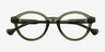 Chadwick Vert AcétateMontures de lunettes de vue d'EyeBuyDirect, Vue Rapprochée