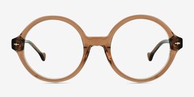 Ashford Brun Acétate Montures de lunettes de vue d'EyeBuyDirect, Vue de Face