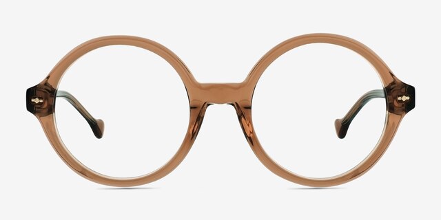 Ashford Brown AcetateEyeglass Frames from EyeBuyDirect, Front View