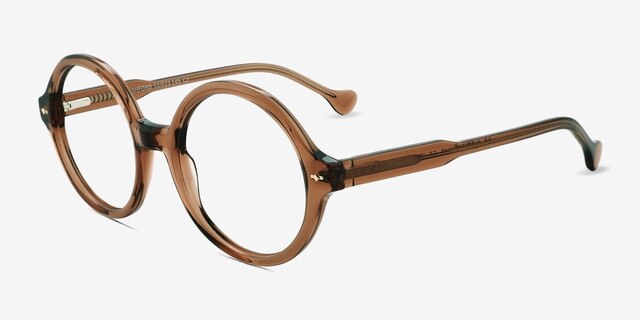 Ashford Brown AcetateEyeglass Frames from EyeBuyDirect, Angle View