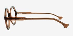 Ashford Brun Acétate Montures de lunettes de vue d'EyeBuyDirect, Vue de Côté