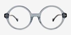 Ashford Bleu Acétate Montures de lunettes de vue d'EyeBuyDirect, Vue de Face