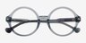 Ashford Bleu AcétateMontures de lunettes de vue d'EyeBuyDirect, Vue Rapprochée
