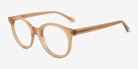Hawkins Champagne Acétate Montures de lunettes de vue d'EyeBuyDirect, Vue d'Angle