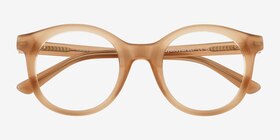 Hawkins Champagne Acétate Montures de lunettes de vue d'EyeBuyDirect, Vue Rapprochée
