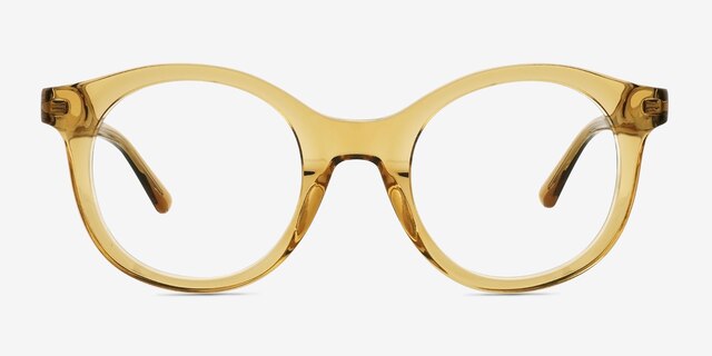 Hawkins Yellow AcetateEyeglass Frames from EyeBuyDirect, Front View