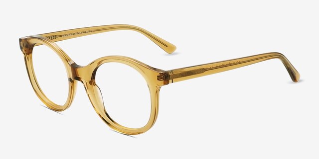 Hawkins Yellow AcetateEyeglass Frames from EyeBuyDirect, Angle View
