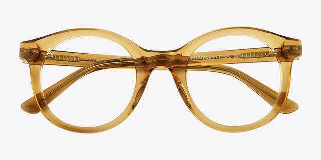 Hawkins Yellow AcetateEyeglass Frames from EyeBuyDirect, Closed View
