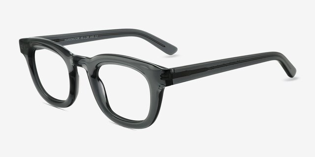 Harrington Gris AcétateMontures de lunettes de vue d'EyeBuyDirect, Vue d'Angle
