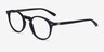 Envelope Black AcetateEyeglass Frames from EyeBuyDirect, Angle View