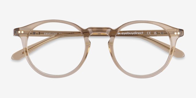Envelope Brown AcetateEyeglass Frames from EyeBuyDirect, Closed View