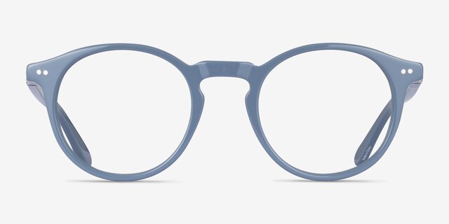 Envelope Blue AcetateEyeglass Frames from EyeBuyDirect, Front View