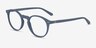 Envelope Blue AcetateEyeglass Frames from EyeBuyDirect, Angle View