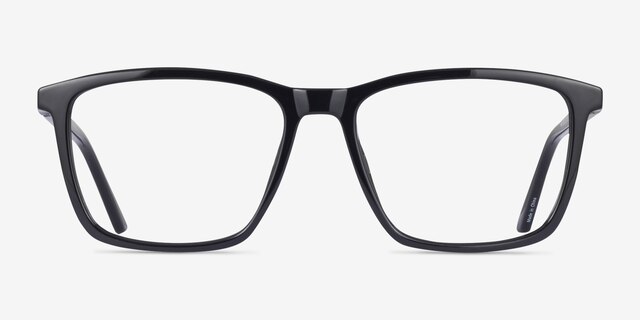 Tranquil Black PlasticEyeglass Frames from EyeBuyDirect, Front View