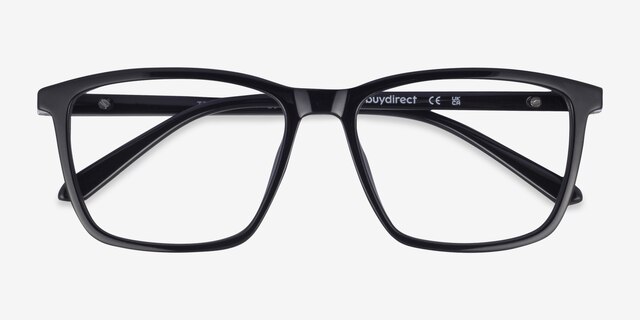 Tranquil Black PlasticEyeglass Frames from EyeBuyDirect, Closed View