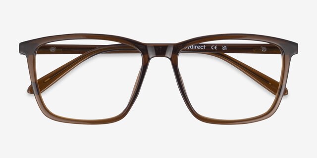 Tranquil Brown PlasticEyeglass Frames from EyeBuyDirect, Closed View