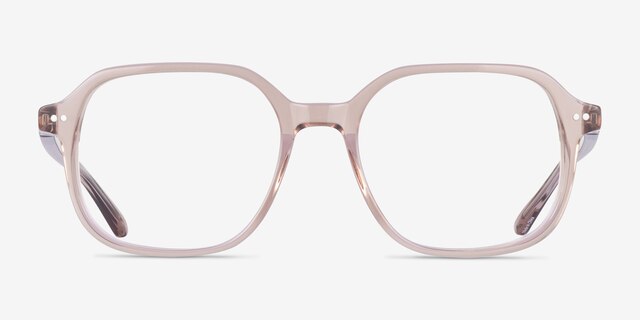 Restore Pink AcetateEyeglass Frames from EyeBuyDirect, Front View