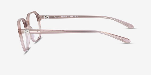 Restore Pink AcetateEyeglass Frames from EyeBuyDirect, Side View