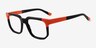 Nyx Black Orange AcétateMontures de lunettes de vue d'EyeBuyDirect, Vue d'Angle
