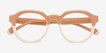 Vesper Pink White AcetateEyeglass Frames from EyeBuyDirect, Closed View