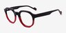 Vesper Black Red AcétateMontures de lunettes de vue d'EyeBuyDirect, Vue d'Angle
