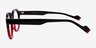 Vesper Black Red AcétateMontures de lunettes de vue d'EyeBuyDirect, Vue de Côté