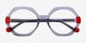 Cirius Violet AcétateMontures de lunettes de vue d'EyeBuyDirect, Vue Rapprochée