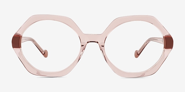 Cirius Rose AcétateMontures de lunettes de vue d'EyeBuyDirect, Vue de Face
